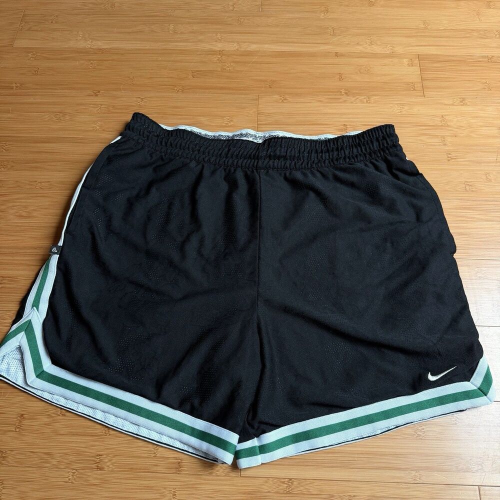 Nike Dri Fit DNA Basketball Shorts Mens XL Black Lucky Green Mesh Giannis 6”